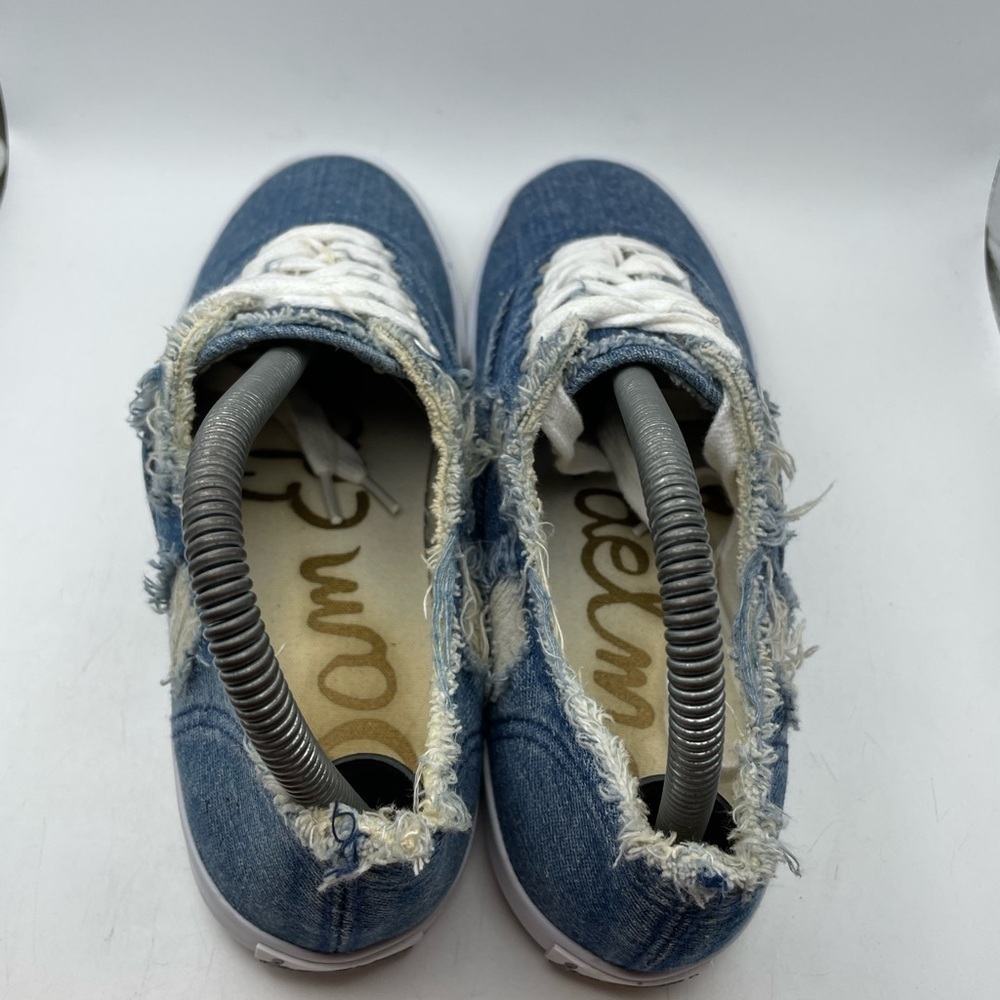Sam Edelman Calla womens blue denim sneakers size 7 - Picture 6 of 9